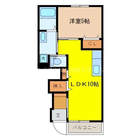 肥前古賀駅 徒歩10分 1階の物件間取画像